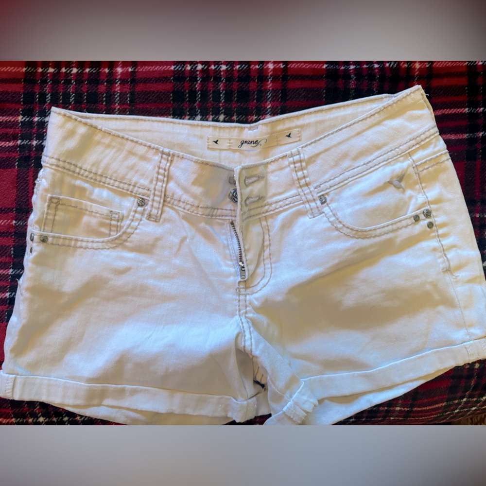 White Jean Shorts-Juniors-Grane- Size 5